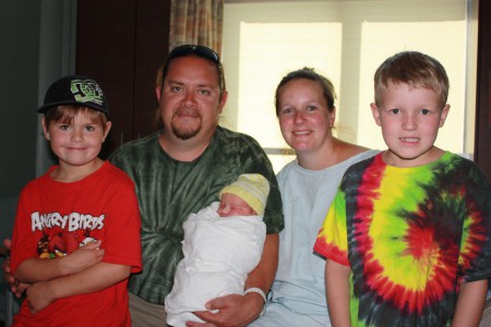 Family welcoming Zach August 10th, 2012
